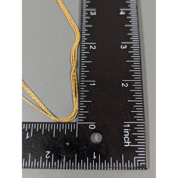 Vintage Gold Tone Triple Chain Layered Necklace Long 26" Classic Elegant - Picture 8 of 8